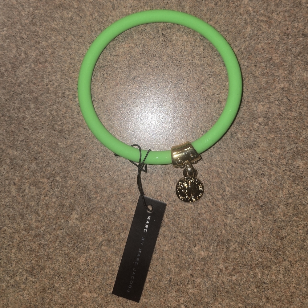 Marc Jacobs Green Resin Bangle Bracelet